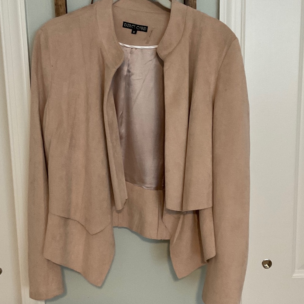 Luxe Pink Faux Suede Women's Blazer